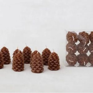Creative Co-op - Unscented Pinecone Shaped Tealights